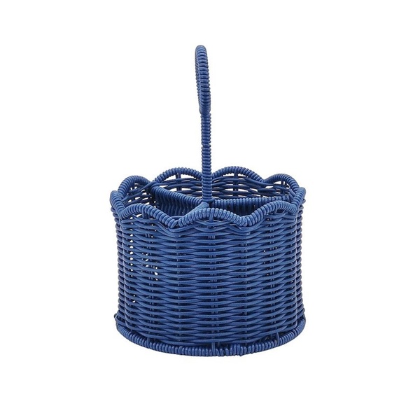 Blue  Americana resin wicker utensil caddy. NWT - Picture 3 of 4